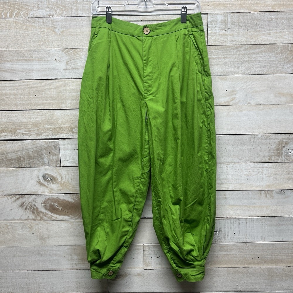 Free People Lucia Cropped Harem Trouser Pants Wonens 2 Green Tapered Balloon Leg